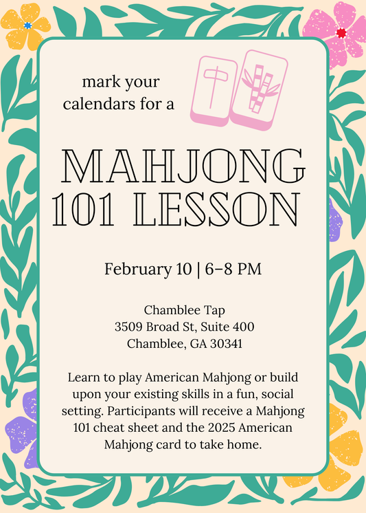 101 Mahjong Lesson at Chamblee Tap