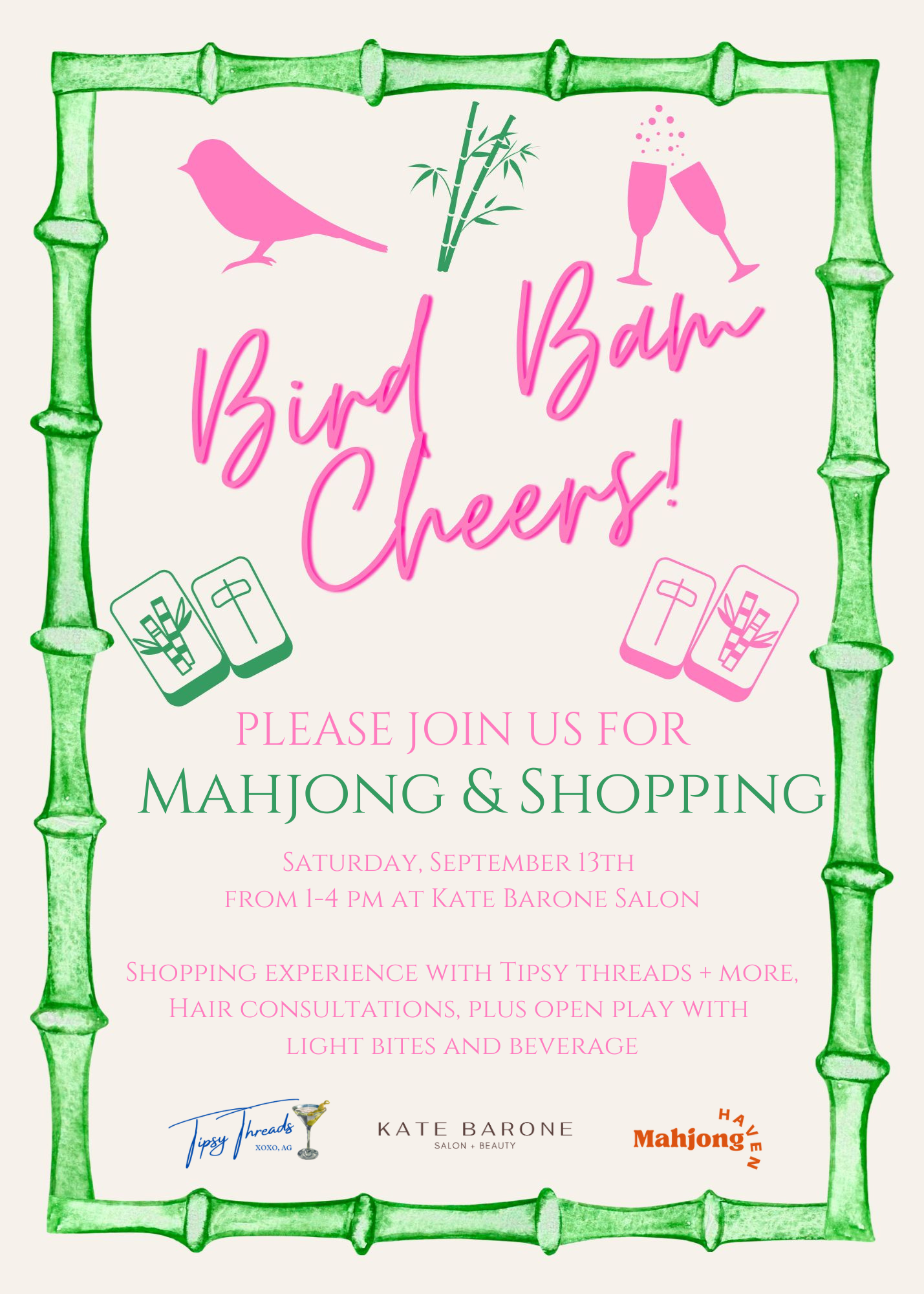 Mahjong + Shopping at Kate Barone Salon